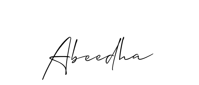 The best way (Allison_Script) to make a short signature is to pick only two or three words in your name. The name Abeedha include a total of six letters. For converting this name. Abeedha signature style 2 images and pictures png