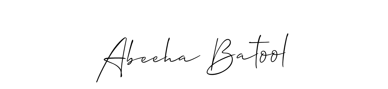 The best way (Allison_Script) to make a short signature is to pick only two or three words in your name. The name Abeeha Batool include a total of six letters. For converting this name. Abeeha Batool signature style 2 images and pictures png
