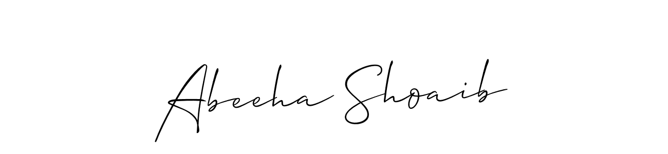 Make a short Abeeha Shoaib signature style. Manage your documents anywhere anytime using Allison_Script. Create and add eSignatures, submit forms, share and send files easily. Abeeha Shoaib signature style 2 images and pictures png