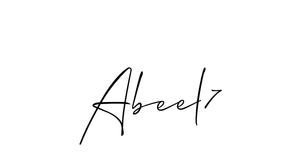 Make a short Abeel7 signature style. Manage your documents anywhere anytime using Allison_Script. Create and add eSignatures, submit forms, share and send files easily. Abeel7 signature style 2 images and pictures png