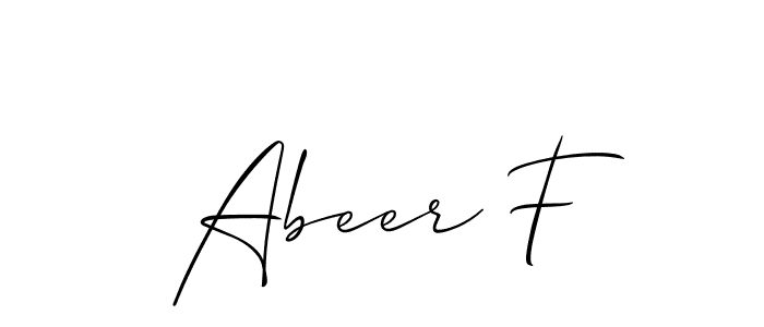This is the best signature style for the Abeer F name. Also you like these signature font (Allison_Script). Mix name signature. Abeer F signature style 2 images and pictures png