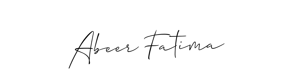 Also we have Abeer Fatima name is the best signature style. Create professional handwritten signature collection using Allison_Script autograph style. Abeer Fatima signature style 2 images and pictures png