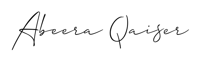 Use a signature maker to create a handwritten signature online. With this signature software, you can design (Allison_Script) your own signature for name Abeera Qaiser. Abeera Qaiser signature style 2 images and pictures png