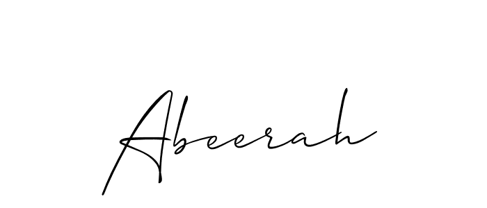 It looks lik you need a new signature style for name Abeerah. Design unique handwritten (Allison_Script) signature with our free signature maker in just a few clicks. Abeerah signature style 2 images and pictures png