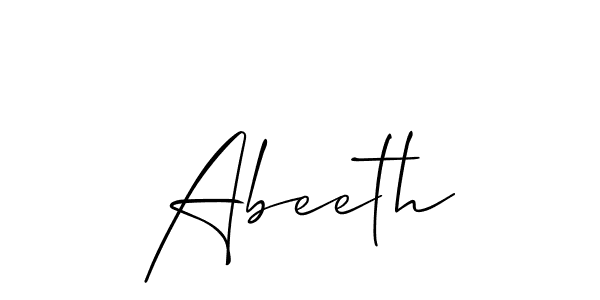 Abeeth stylish signature style. Best Handwritten Sign (Allison_Script) for my name. Handwritten Signature Collection Ideas for my name Abeeth. Abeeth signature style 2 images and pictures png