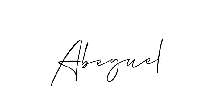 It looks lik you need a new signature style for name Abeguel. Design unique handwritten (Allison_Script) signature with our free signature maker in just a few clicks. Abeguel signature style 2 images and pictures png