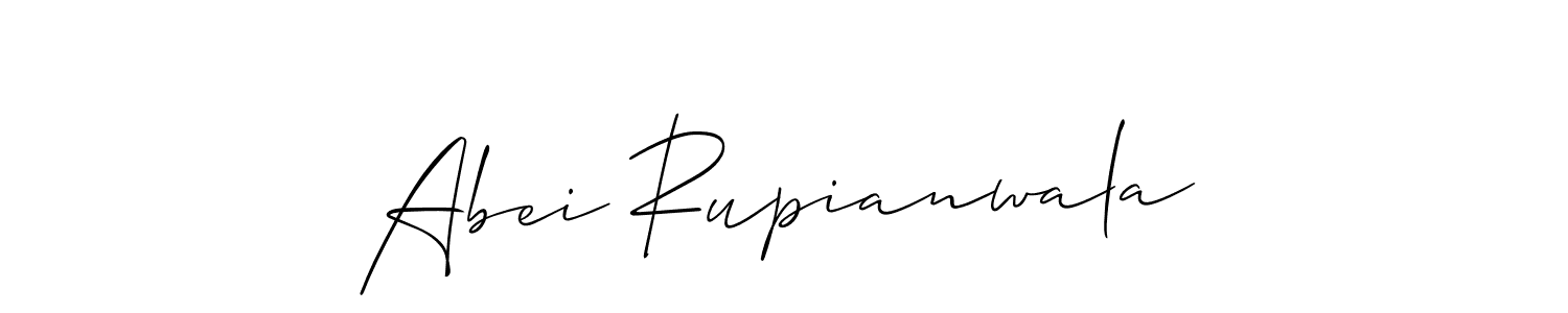 It looks lik you need a new signature style for name Abei Rupianwala. Design unique handwritten (Allison_Script) signature with our free signature maker in just a few clicks. Abei Rupianwala signature style 2 images and pictures png