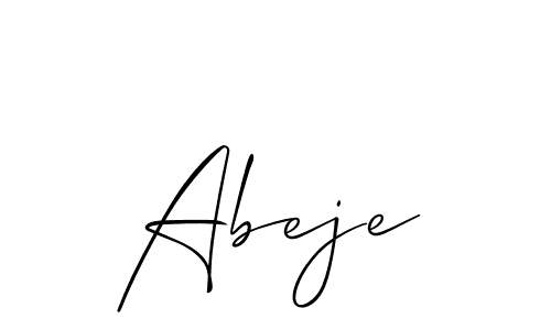 How to Draw Abeje signature style? Allison_Script is a latest design signature styles for name Abeje. Abeje signature style 2 images and pictures png