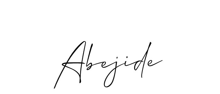 It looks lik you need a new signature style for name Abejide. Design unique handwritten (Allison_Script) signature with our free signature maker in just a few clicks. Abejide signature style 2 images and pictures png