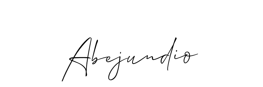 Use a signature maker to create a handwritten signature online. With this signature software, you can design (Allison_Script) your own signature for name Abejundio. Abejundio signature style 2 images and pictures png