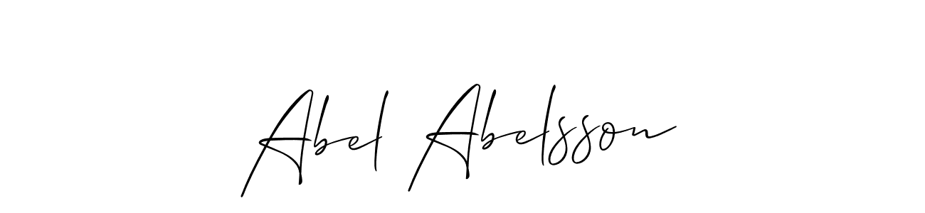 You should practise on your own different ways (Allison_Script) to write your name (Abel Abelsson) in signature. don't let someone else do it for you. Abel Abelsson signature style 2 images and pictures png