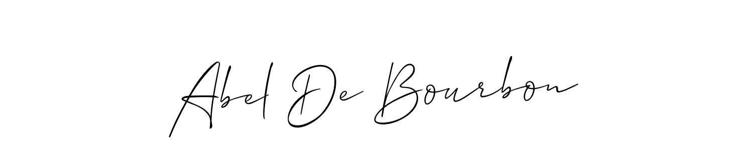 The best way (Allison_Script) to make a short signature is to pick only two or three words in your name. The name Abel De Bourbon include a total of six letters. For converting this name. Abel De Bourbon signature style 2 images and pictures png