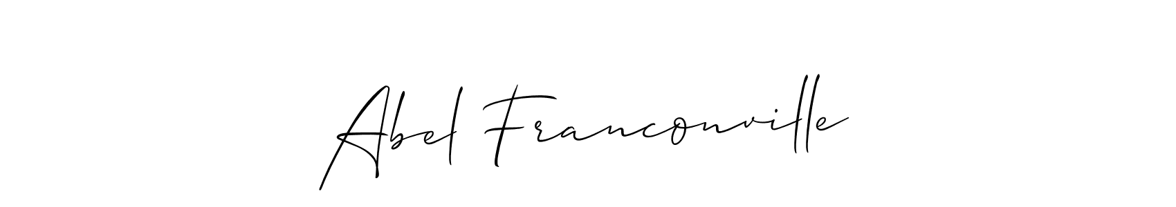 How to make Abel Franconville name signature. Use Allison_Script style for creating short signs online. This is the latest handwritten sign. Abel Franconville signature style 2 images and pictures png