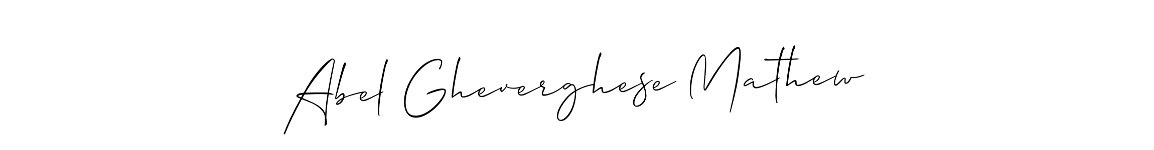 Also we have Abel Gheverghese Mathew name is the best signature style. Create professional handwritten signature collection using Allison_Script autograph style. Abel Gheverghese Mathew signature style 2 images and pictures png