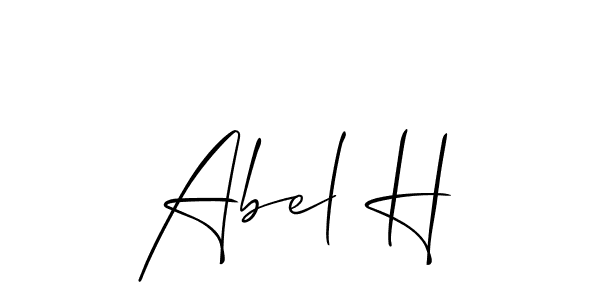 How to make Abel H signature? Allison_Script is a professional autograph style. Create handwritten signature for Abel H name. Abel H signature style 2 images and pictures png