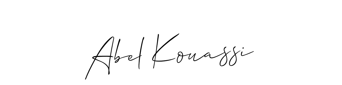 Use a signature maker to create a handwritten signature online. With this signature software, you can design (Allison_Script) your own signature for name Abel Kouassi. Abel Kouassi signature style 2 images and pictures png