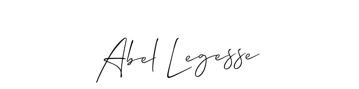 Design your own signature with our free online signature maker. With this signature software, you can create a handwritten (Allison_Script) signature for name Abel Legesse. Abel Legesse signature style 2 images and pictures png