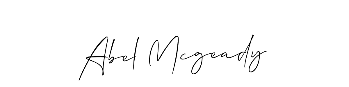 Abel Mcgeady stylish signature style. Best Handwritten Sign (Allison_Script) for my name. Handwritten Signature Collection Ideas for my name Abel Mcgeady. Abel Mcgeady signature style 2 images and pictures png