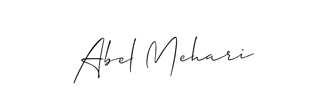 Also we have Abel Mehari name is the best signature style. Create professional handwritten signature collection using Allison_Script autograph style. Abel Mehari signature style 2 images and pictures png