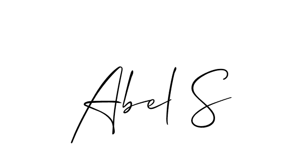 Also we have Abel S name is the best signature style. Create professional handwritten signature collection using Allison_Script autograph style. Abel S signature style 2 images and pictures png