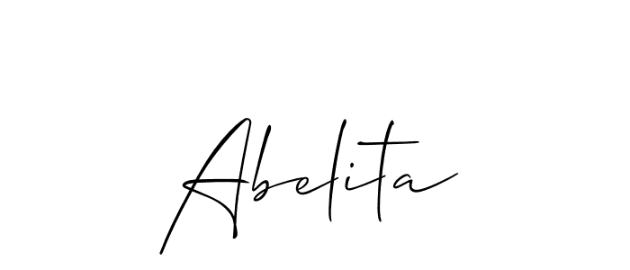 You can use this online signature creator to create a handwritten signature for the name Abelita. This is the best online autograph maker. Abelita signature style 2 images and pictures png