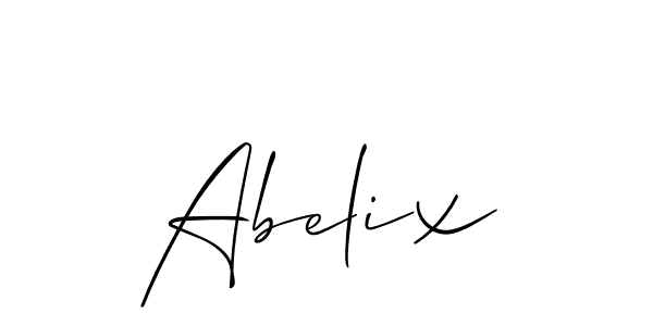 Create a beautiful signature design for name Abelix. With this signature (Allison_Script) fonts, you can make a handwritten signature for free. Abelix signature style 2 images and pictures png