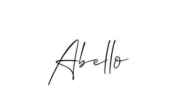 Allison_Script is a professional signature style that is perfect for those who want to add a touch of class to their signature. It is also a great choice for those who want to make their signature more unique. Get Abello name to fancy signature for free. Abello signature style 2 images and pictures png