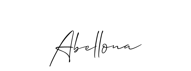 How to make Abellona signature? Allison_Script is a professional autograph style. Create handwritten signature for Abellona name. Abellona signature style 2 images and pictures png