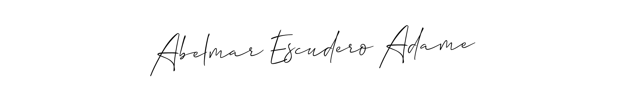 Allison_Script is a professional signature style that is perfect for those who want to add a touch of class to their signature. It is also a great choice for those who want to make their signature more unique. Get Abelmar Escudero Adame name to fancy signature for free. Abelmar Escudero Adame signature style 2 images and pictures png