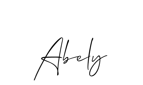 How to make Abely name signature. Use Allison_Script style for creating short signs online. This is the latest handwritten sign. Abely signature style 2 images and pictures png