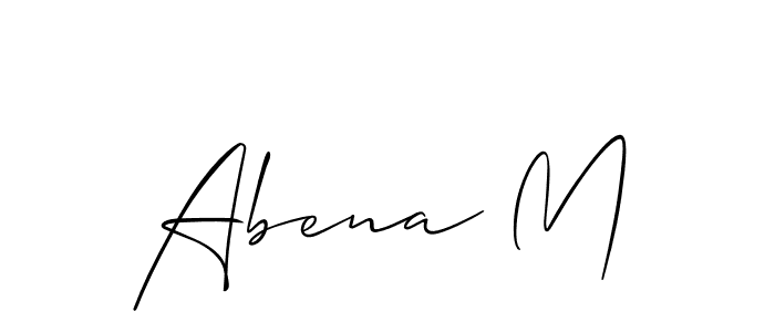 Make a beautiful signature design for name Abena M. With this signature (Allison_Script) style, you can create a handwritten signature for free. Abena M signature style 2 images and pictures png