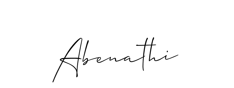 Use a signature maker to create a handwritten signature online. With this signature software, you can design (Allison_Script) your own signature for name Abenathi. Abenathi signature style 2 images and pictures png