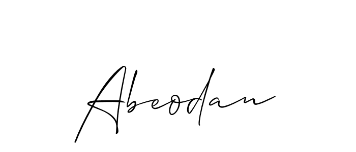 Also You can easily find your signature by using the search form. We will create Abeodan name handwritten signature images for you free of cost using Allison_Script sign style. Abeodan signature style 2 images and pictures png