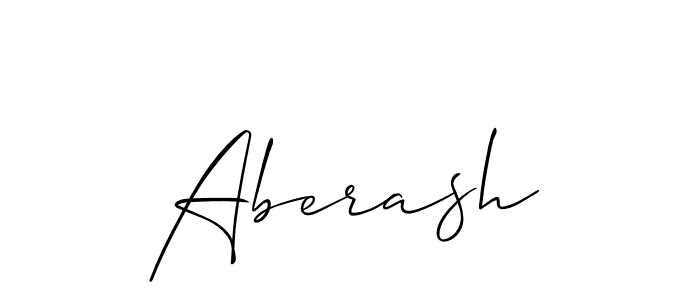 How to make Aberash signature? Allison_Script is a professional autograph style. Create handwritten signature for Aberash name. Aberash signature style 2 images and pictures png