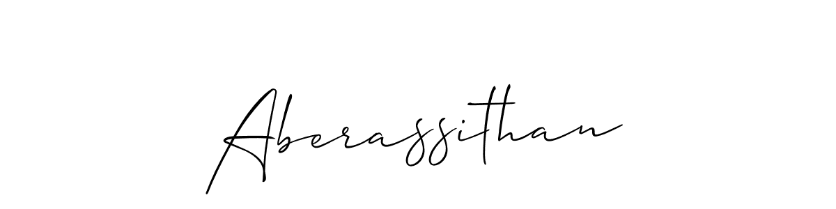 Design your own signature with our free online signature maker. With this signature software, you can create a handwritten (Allison_Script) signature for name Aberassithan. Aberassithan signature style 2 images and pictures png