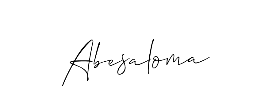 How to make Abesaloma signature? Allison_Script is a professional autograph style. Create handwritten signature for Abesaloma name. Abesaloma signature style 2 images and pictures png