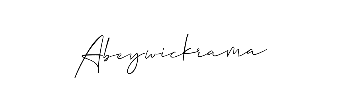 Create a beautiful signature design for name Abeywickrama. With this signature (Allison_Script) fonts, you can make a handwritten signature for free. Abeywickrama signature style 2 images and pictures png