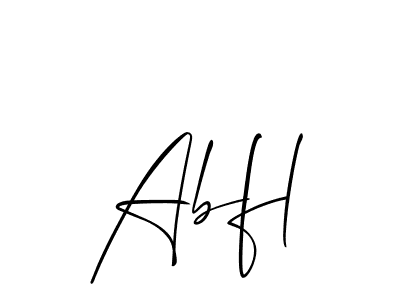 How to make Abfl signature? Allison_Script is a professional autograph style. Create handwritten signature for Abfl name. Abfl signature style 2 images and pictures png