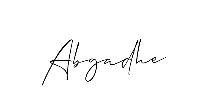 if you are searching for the best signature style for your name Abgadhe. so please give up your signature search. here we have designed multiple signature styles  using Allison_Script. Abgadhe signature style 2 images and pictures png