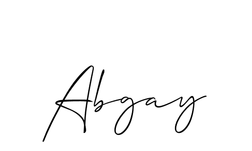 Abgay stylish signature style. Best Handwritten Sign (Allison_Script) for my name. Handwritten Signature Collection Ideas for my name Abgay. Abgay signature style 2 images and pictures png