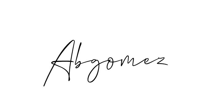 The best way (Allison_Script) to make a short signature is to pick only two or three words in your name. The name Abgomez include a total of six letters. For converting this name. Abgomez signature style 2 images and pictures png