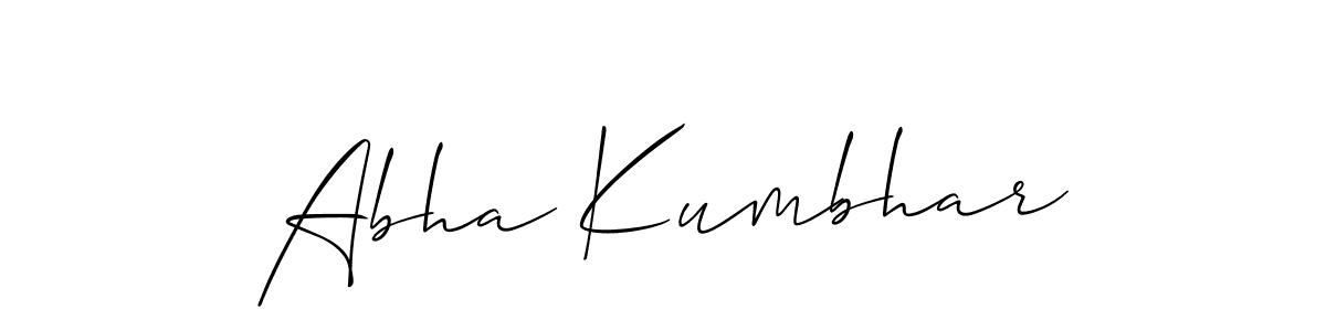 Make a beautiful signature design for name Abha Kumbhar. Use this online signature maker to create a handwritten signature for free. Abha Kumbhar signature style 2 images and pictures png