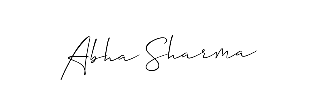 How to make Abha Sharma signature? Allison_Script is a professional autograph style. Create handwritten signature for Abha Sharma name. Abha Sharma signature style 2 images and pictures png