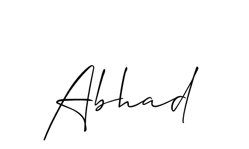 How to make Abhad signature? Allison_Script is a professional autograph style. Create handwritten signature for Abhad name. Abhad signature style 2 images and pictures png