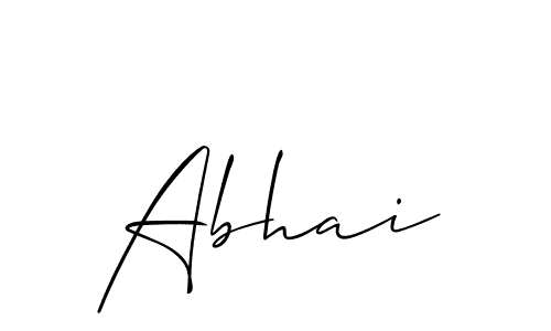 How to make Abhai name signature. Use Allison_Script style for creating short signs online. This is the latest handwritten sign. Abhai signature style 2 images and pictures png