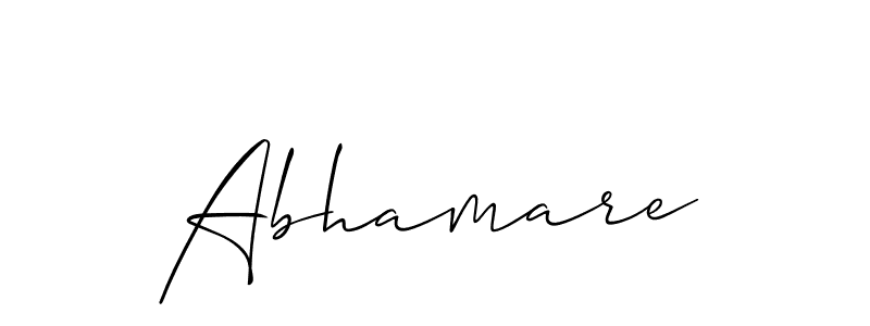 It looks lik you need a new signature style for name Abhamare. Design unique handwritten (Allison_Script) signature with our free signature maker in just a few clicks. Abhamare signature style 2 images and pictures png