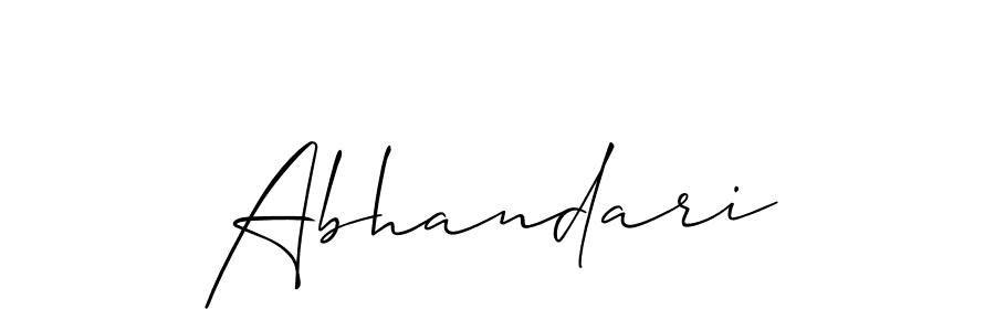 Allison_Script is a professional signature style that is perfect for those who want to add a touch of class to their signature. It is also a great choice for those who want to make their signature more unique. Get Abhandari name to fancy signature for free. Abhandari signature style 2 images and pictures png