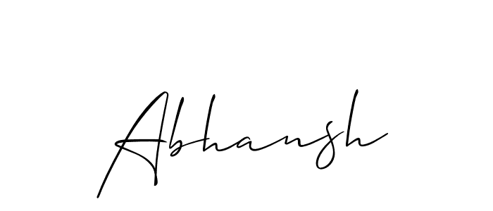 Create a beautiful signature design for name Abhansh. With this signature (Allison_Script) fonts, you can make a handwritten signature for free. Abhansh signature style 2 images and pictures png