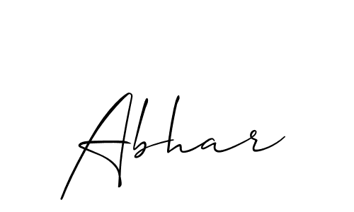 Also You can easily find your signature by using the search form. We will create Abhar name handwritten signature images for you free of cost using Allison_Script sign style. Abhar signature style 2 images and pictures png