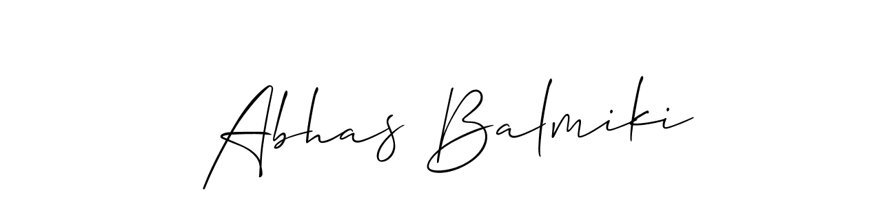 How to make Abhas Balmiki name signature. Use Allison_Script style for creating short signs online. This is the latest handwritten sign. Abhas Balmiki signature style 2 images and pictures png